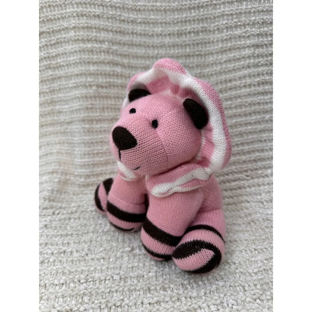 Animal Adventure Jungle Knits Lion Plush Pink Striped Stuffed Animal Toy 8in‎